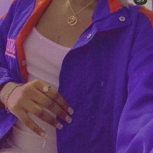 color block oversized jacket ,fits like size L-XL